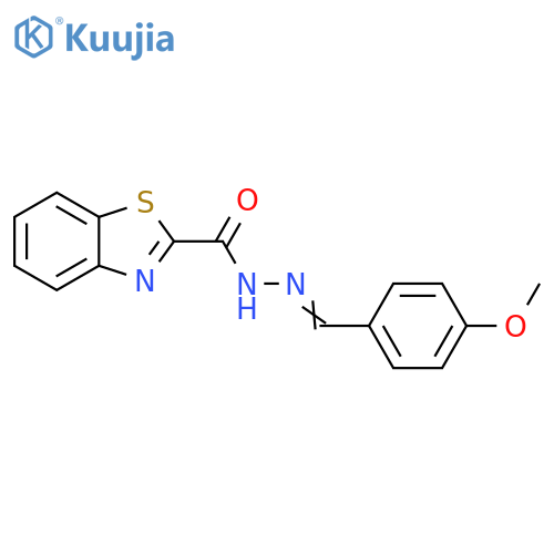 2-Benzothiazolecarboxylic acid, 2-[(4-methoxyphenyl)methylene]hydrazide structure