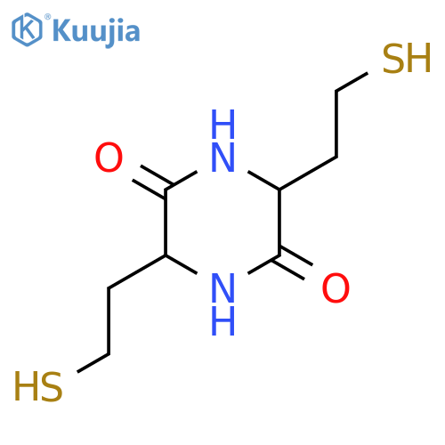 2,5-Piperazinedione, 3,6-bis(2-mercaptoethyl)- structure