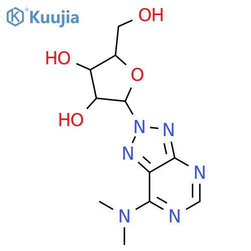 N,N-dimethyl-2-pentofuranosyl-2H-[1,2,3]triazolo[4,5-d]pyrimidin-7-amine structure