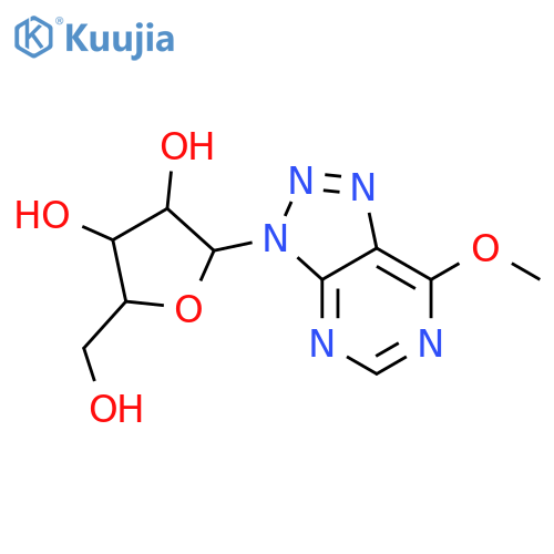 2-(hydroxymethyl)-5-(7-methoxytriazolo[4,5-d]pyrimidin-3-yl)oxolane-3,4-diol structure