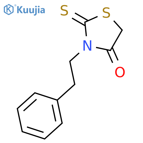 3-(2-phenylethyl)-2-thioxo-1,3-thiazolidin-4-one structure