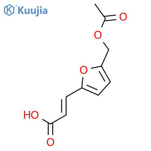 3-{5-(acetyloxy)methylfuran-2-yl}prop-2-enoic acid structure