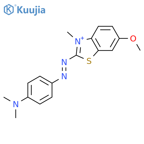 Benzothiazolium,2-[2-[4-(dimethylamino)phenyl]diazenyl]-6-methoxy-3-methyl- structure
