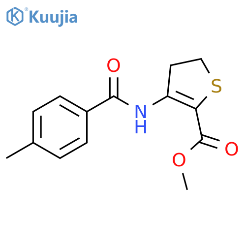 methyl 3-(4-methylbenzamido)-4,5-dihydrothiophene-2-carboxylate structure