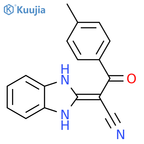 2-(2,3-dihydro-1H-1,3-benzodiazol-2-ylidene)-3-(4-methylphenyl)-3-oxopropanenitrile structure