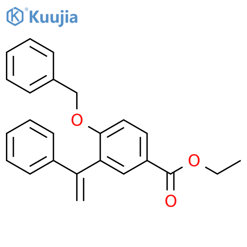 Benzoic acid, 3-(1-phenylethenyl)-4-(phenylmethoxy)-, ethyl ester structure