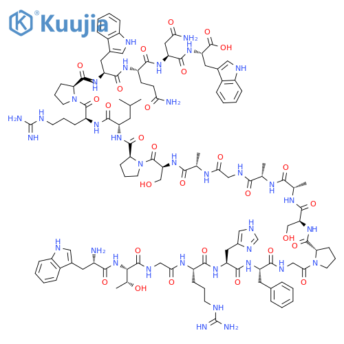 L-Tryptophan,L-tryptophyl-L-threonylglycyl-L-arginyl-L-histidyl-L-phenylalanylglycyl-L-prolyl-L-seryl-L-alanyl-L-alanylglycyl-L-alanyl-L-seryl-L-prolyl-L-leucyl-L-arginyl-L-prolyl-L-tryptophyl-L-glutaminyl-L-asparaginyl- structure