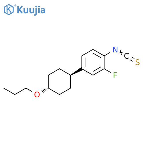 Benzene, 2-fluoro-1-isothiocyanato-4-(trans-4-propoxycyclohexyl)- structure