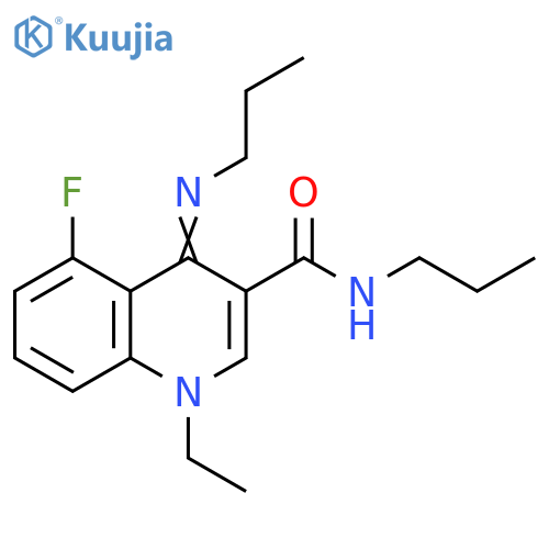 3-Quinolinecarboxamide,1-ethyl-5-fluoro-1,4-dihydro-N-propyl-4-(propylimino)- structure