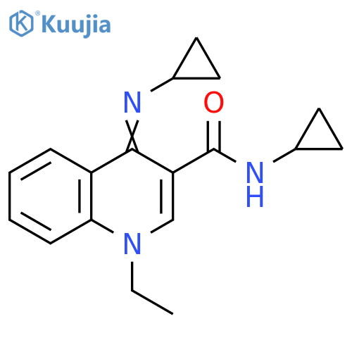 3-Quinolinecarboxamide,N-cyclopropyl-4-(cyclopropylimino)-1-ethyl-1,4-dihydro- structure