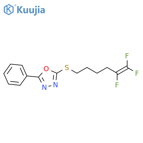 1,3,4-Oxadiazole, 2-phenyl-5-[(5,6,6-trifluoro-5-hexenyl)thio]- structure