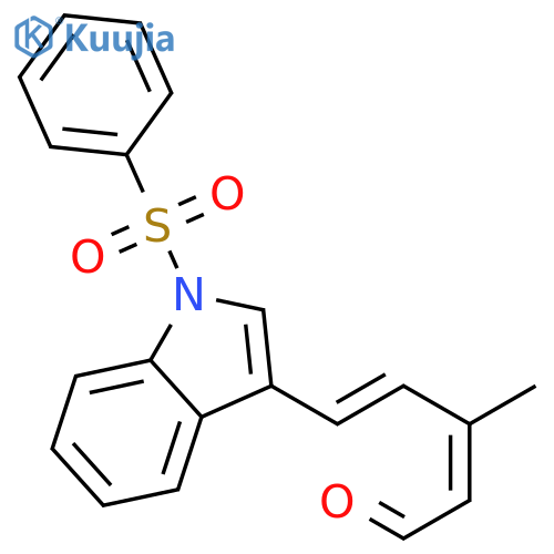 1H-Indole,3-[(1E,3E)-3-methyl-5-oxo-1,3-pentadienyl]-1-(phenylsulfonyl)- structure