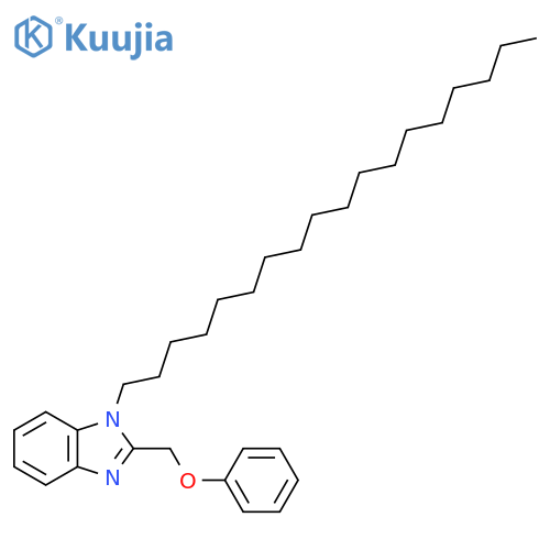 1-octadecyl-2-(phenoxymethyl)-1H-1,3-benzodiazole structure