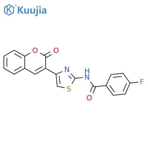 4-fluoro-N-4-(2-oxo-2H-chromen-3-yl)-1,3-thiazol-2-ylbenzamide structure