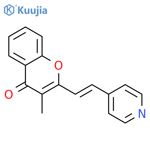 4H-1-Benzopyran-4-one, 3-methyl-2-[2-(4-pyridinyl)ethenyl]- structure