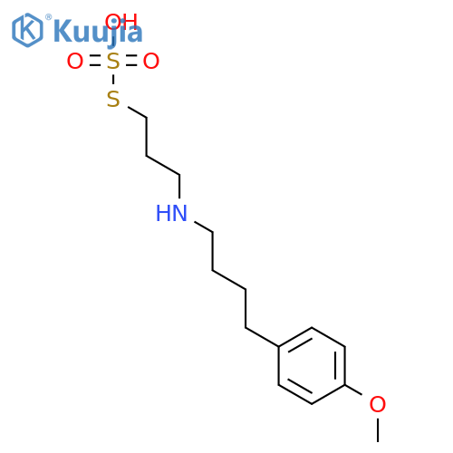 S-(3-{[4-(4-methoxyphenyl)butyl]amino}propyl) hydrogen sulfurothioate structure