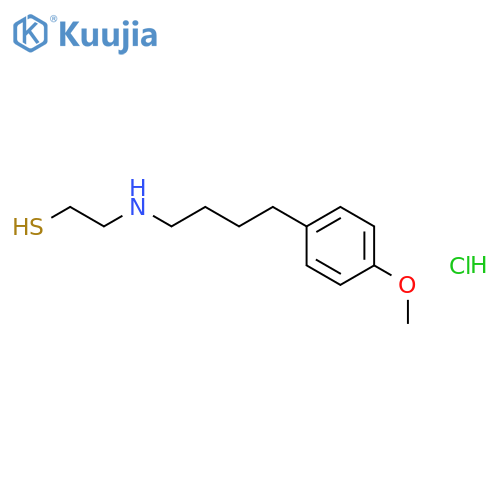 Ethanethiol,2-[[4-(4-methoxyphenyl)butyl]amino]-, hydrochloride (1:1) structure