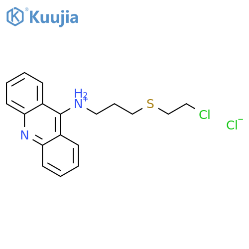 N-{3-[(2-chloroethyl)sulfanyl]propyl}acridin-9-aminium chloride structure