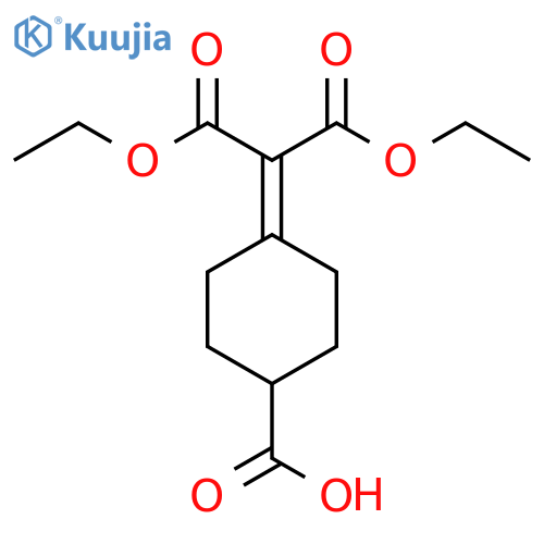 Propanedioic acid, (4-carboxycyclohexylidene)-, 1,3-diethyl ester structure