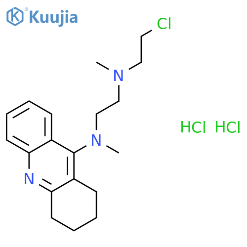 N-(2-chloroethyl)-N,N'-dimethyl-N'-(1,2,3,4-tetrahydroacridin-9-yl)ethane-1,2-diamine dihydrochloride structure