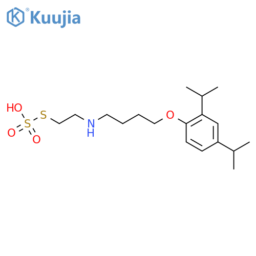 Thiosulfuric acid,S-[2-[[4-[2,4-bis(1-methylethyl)phenoxy]butyl]amino]ethyl] ester structure