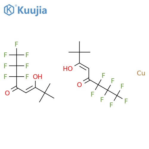 Copper,bis(6,6,7,7,8,8,8-heptafluoro-2,2-dimethyl-3,5-octanedionato-kO3,kO5)- structure