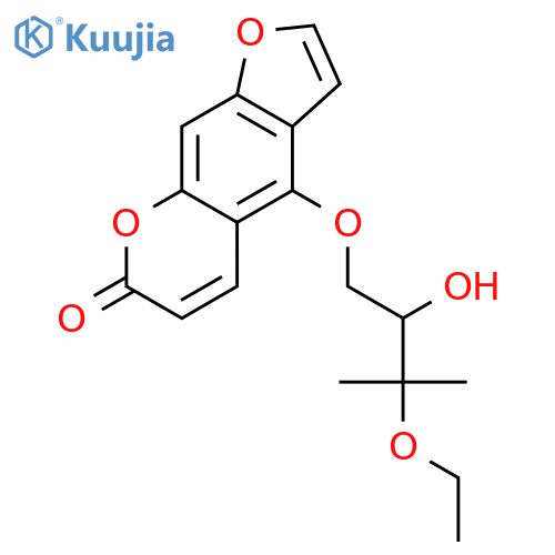 4-(3-ethoxy-2-hydroxy-3-methyl-butoxy)-furo[3,2-g]chromen-7-one structure