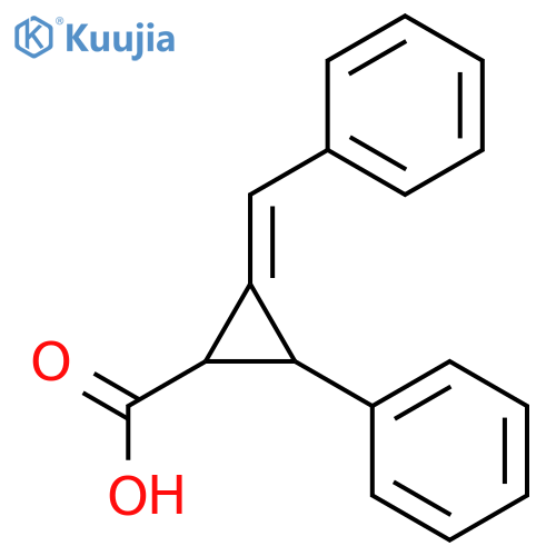 Cyclopropanecarboxylicacid, 2-phenyl-3-(phenylmethylene)-, (1a,2b,3Z)- (9CI) structure