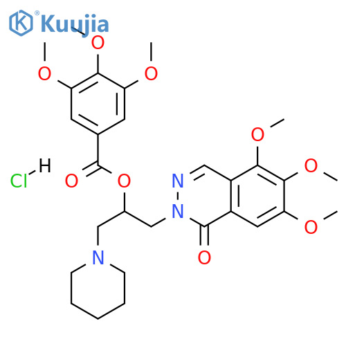 Benzoic acid,3,4,5-trimethoxy-,2-(1-piperidinyl)-1-[(5,6,7-trimethoxy-1-oxo-2(1H)-phthalazinyl)methyl]ethylester, hydrochloride (1:1) structure