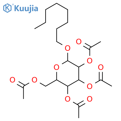(2R,3R,4S,5R,6R)-2-(Acetoxymethyl)-6-(octyloxy)tetrahydro-2H-pyran-3,4,5-triyl triacetate structure