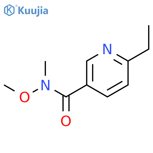 3-Pyridinecarboxamide, 6-ethyl-N-methoxy-N-methyl- structure