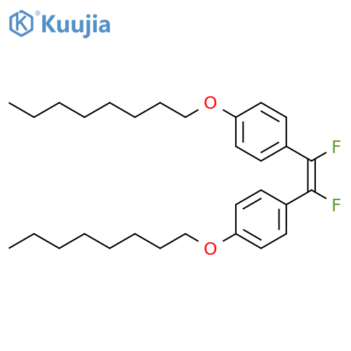 Benzene, 1,1'-[(1E)-difluoro-1,2-ethenediyl]bis[4-(octyloxy)- structure
