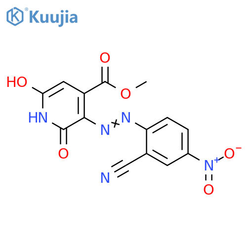 4-Pyridinecarboxylic acid,3-[(2-cyano-4-nitrophenyl)azo]-1,2-dihydro-6-hydroxy-2-oxo-, methylester structure