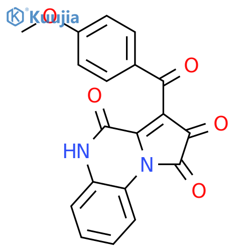 Pyrrolo[1,2-a]quinoxaline-1,2,4(5H)-trione, 3-(4-methoxybenzoyl)- structure
