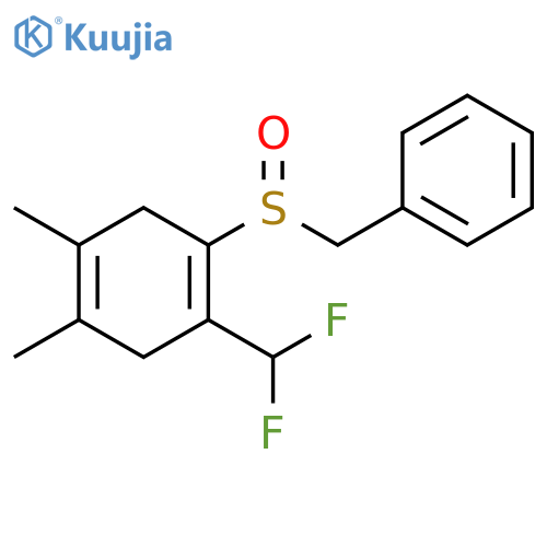 Benzene,[[[2-(difluoromethyl)-4,5-dimethyl-1,4-cyclohexadien-1-yl]sulfinyl]methyl]- structure