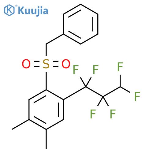 Benzene,1-(1,1,2,2,3,3-hexafluoropropyl)-4,5-dimethyl-2-[(phenylmethyl)sulfonyl]- structure