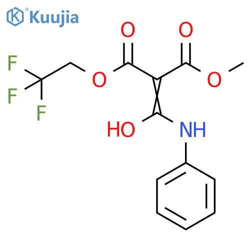 Propanedioic acid, [hydroxy(phenylamino)methylene]-, methyl2,2,2-trifluoroethyl ester structure