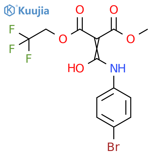 Propanedioic acid, [[(4-bromophenyl)amino]hydroxymethylene]-, methyl2,2,2-trifluoroethyl ester structure