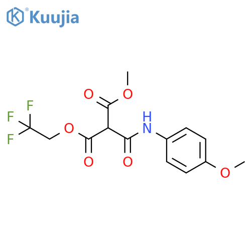 Propanedioic acid, [[(4-methoxyphenyl)amino]carbonyl]-, methyl2,2,2-trifluoroethyl ester structure