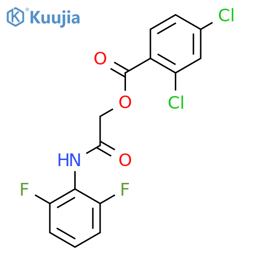 (2,6-difluorophenyl)carbamoylmethyl 2,4-dichlorobenzoate structure