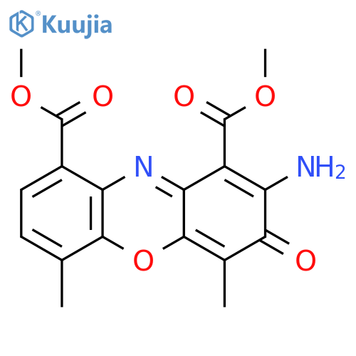 3H-Phenoxazine-1,9-dicarboxylic acid, 2-amino-4,6-dimethyl-3-oxo-,dimethyl ester structure