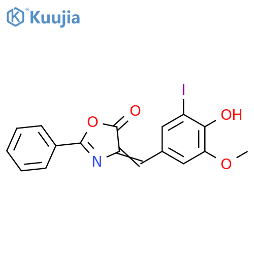 5(4H)-Oxazolone,4-[(4-hydroxy-3-iodo-5-methoxyphenyl)methylene]-2-phenyl- structure