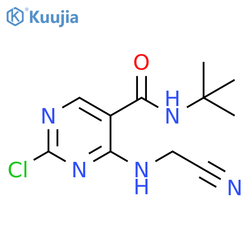 5-Pyrimidinecarboxamide,2-chloro-4-[(cyanomethyl)amino]-N-(1,1-dimethylethyl)- structure