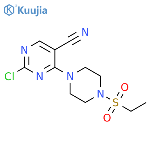 Piperazine, 1-(2-chloro-5-cyano-4-pyrimidinyl)-4-(ethylsulfonyl)- structure