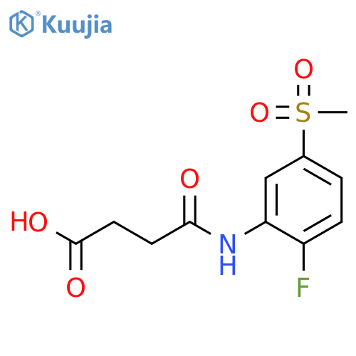 4-{2-Fluoro-5-(methylsulfonyl)phenylamino}-4-oxobutanoic Acid structure