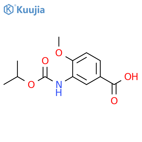Benzoic acid, 4-methoxy-3-[[(1-methylethoxy)carbonyl]amino]- structure