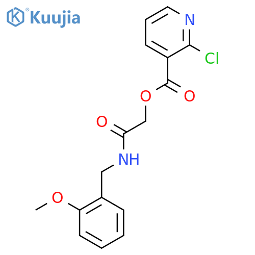 {[(2-Methoxyphenyl)methyl]carbamoyl}methyl 2-chloropyridine-3-carboxylate structure