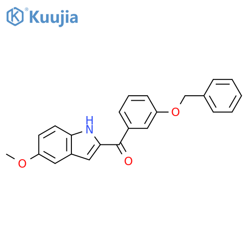 Methanone, (5-methoxy-1H-indol-2-yl)[3-(phenylmethoxy)phenyl]- structure