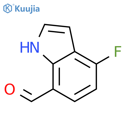 4-Fluoro-1H-indole-7-carboxaldehyde structure