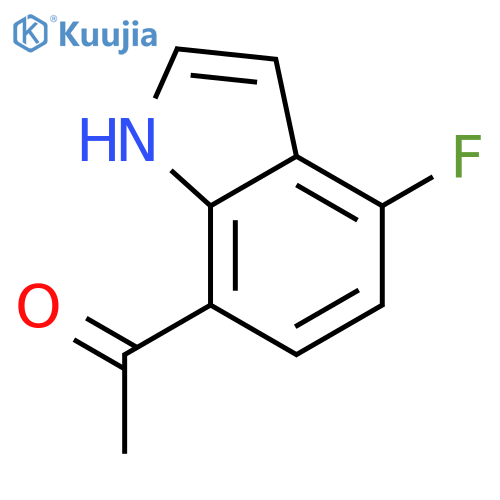 1-(4-fluoro-1h-indol-7-yl)ethanone structure